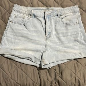 Gently worn light blue Jean shorts